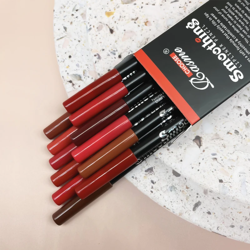 ดินสอเขียนขอบปากเนื้อแมทท์ 12 สี ติดทนนาน กันน้ำ สีชัด ติดทนนาน ของขวัญวันวาเลนไทน์