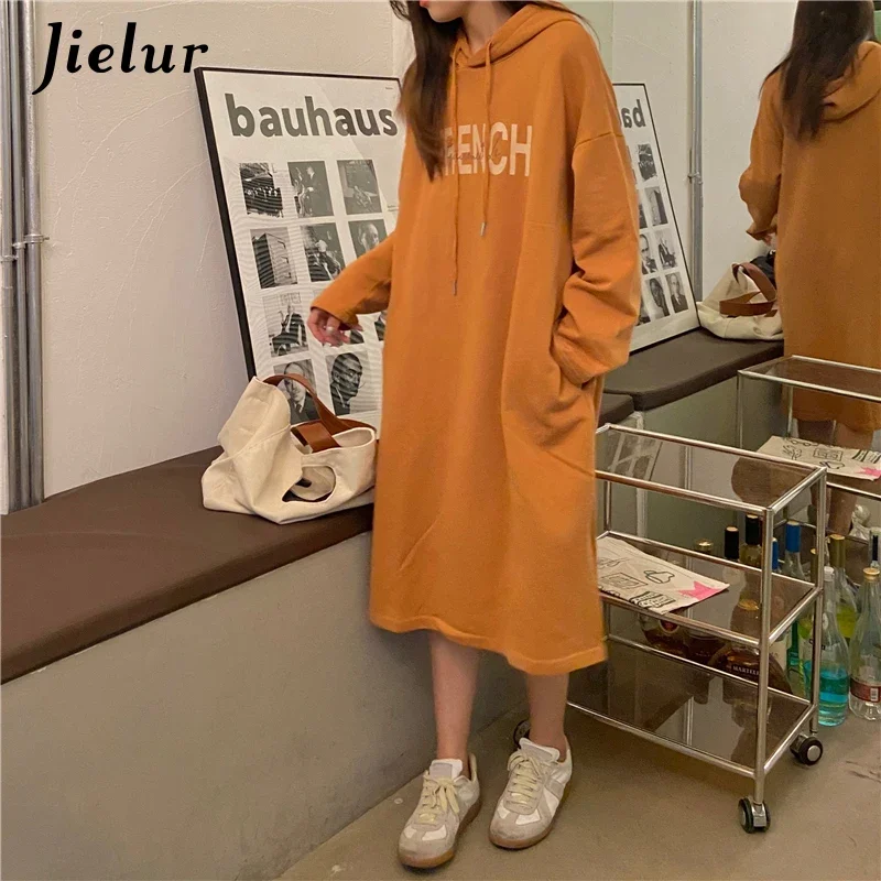 Jielur Kordel zug lose Sweatshirts Frauen schwarze Kapuzen kleidung Winter tasche lange Ärmel Pullover grau lange Hoodies Sweatshirt