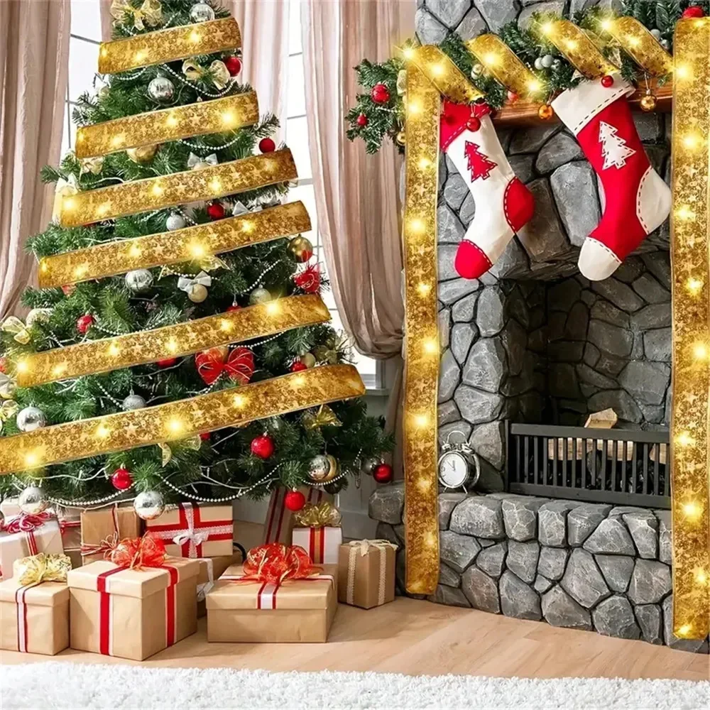 Fairy Lights String Battery Operated Christmas Tree Wedding Party Garland Lamps LED Ribbon for Indoor Home Bedroom Decoration