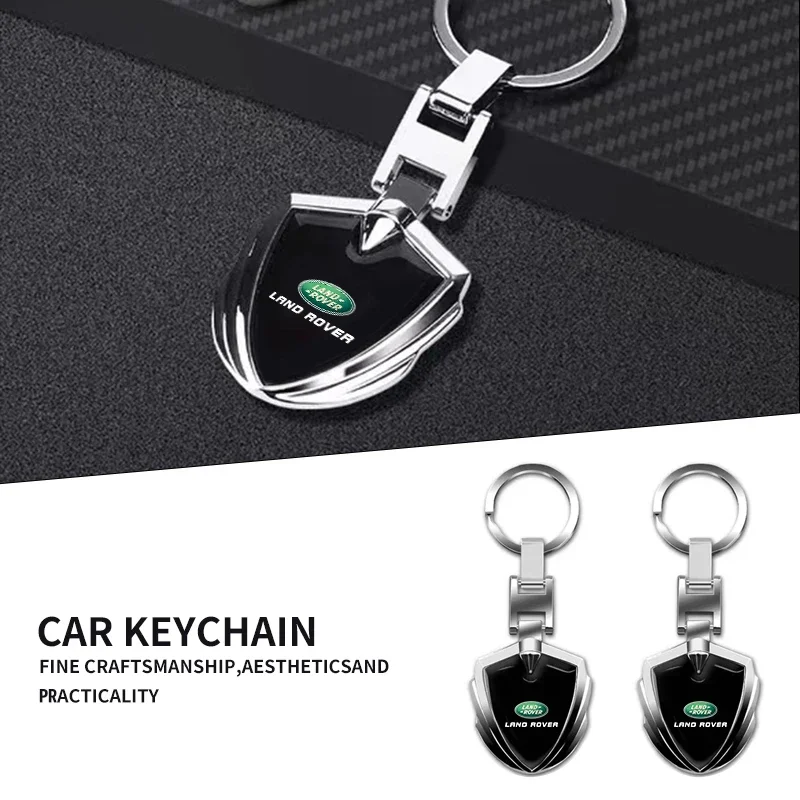 For Land Rover Range Rover Freelander Discovery Evoque 3D Metal Car Keychain Key Chain Ring Key Holder Styling Car Accessories