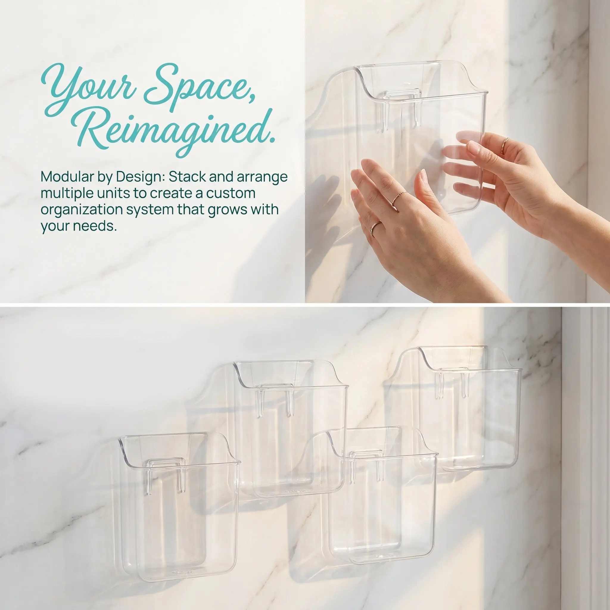 4Pcs Wall Mounted File Organizer Transparent Plastic Storage Box Cabinet Door Holder Office Document Holder Clear Storage Rack