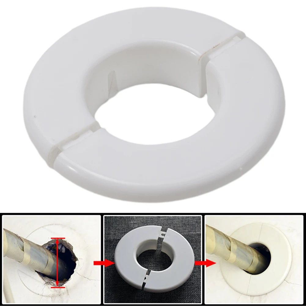 1 Pcs PP Wall Hole Cover For AC Pipe And Cable Entry, Frost Resistant Decorative Plate White 40-80mm Home Accessories