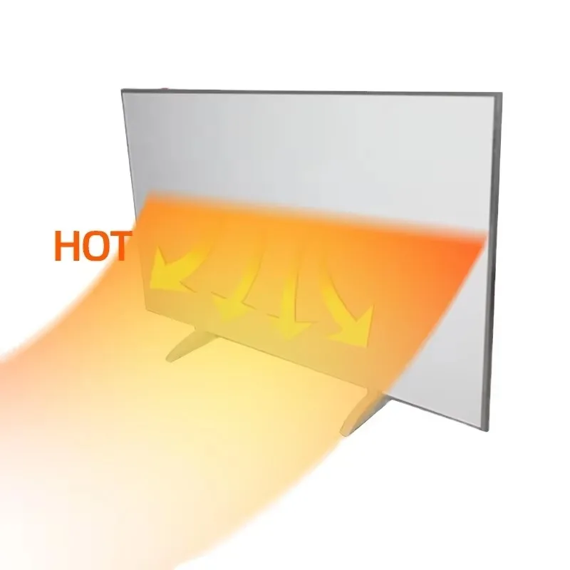 Modern 600-watt carbon crystal panel with countdown timer and adjustable thermostat