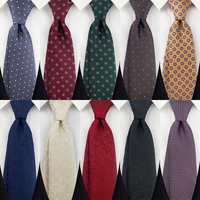 Fashion 8CM Mens Necktie Polka Dot Paisley Tie For Man Groom Jacquard Woven Neck Tie For Man Business Wedding Party