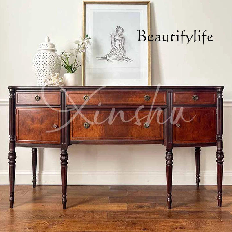 

American entrance cabinet, front door, partition cabinet, French living room entrance table, solid wood wall locker