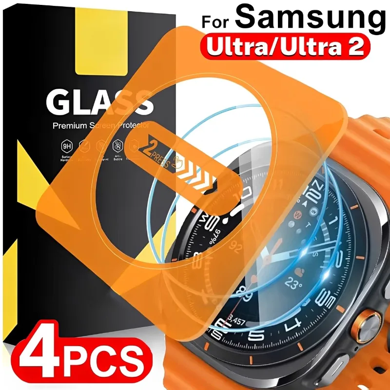 1-4Pcs for Samsung Galaxy Watch Ultra 2 2026 Tempered Glass Screen Protectors HD Hardness Watch Film for Galaxy Watch Ultra 2025