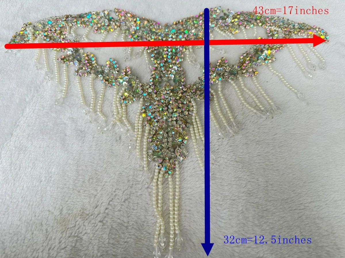 18 Colors Sweetheart Transparent Bust Beaded Apparel Decoration Evening Dress Accessories Luxury Crystal Diamond Tassel Material