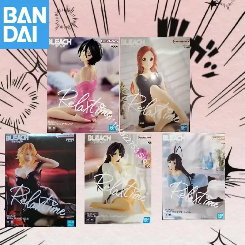 

BANDAI BANPRESTO BLEACH Время расслабления Inoue Orihime Giselle Gewelle Kuchiki Rukia Matsumoto Rangiku Фигурка Модель Подлинная подарочная коробка