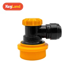 KegLand Ball Lock Disconnect (Black/Liquid) - Duotight 8mm (5/16