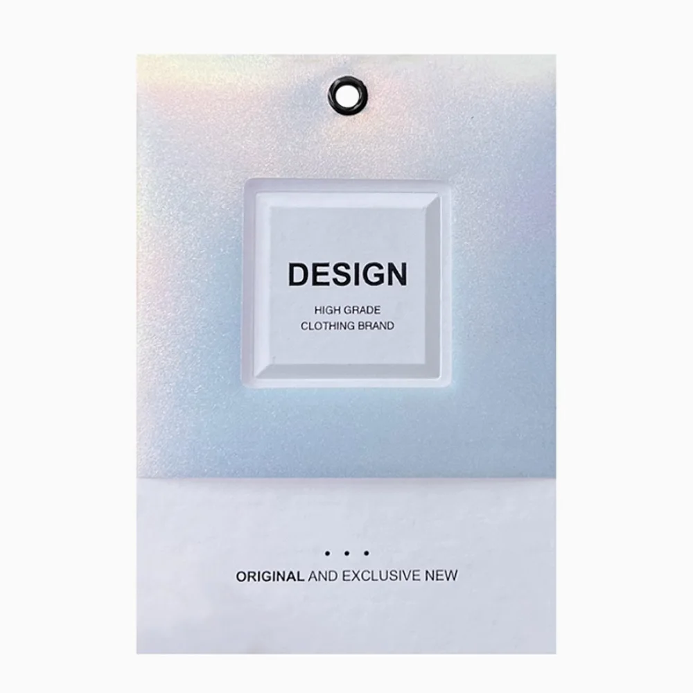 Customized hanging tags for women's clothing in spring, autumn, and winter. Customized white art paper with rough texture