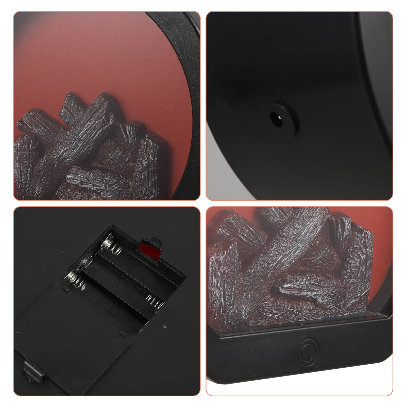 1pc Led Simulated Fireplace Flame Light Retro Usb Night Lamp For Bedroom Table Decor Desktop Operated Decoration Lamp