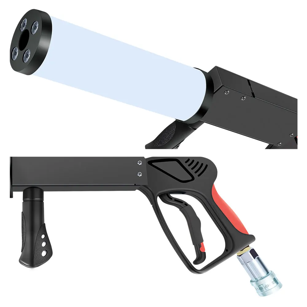 Ręczny pistolet kolumnowy dwutlenku węgla 3M Pipe Led Rgb Co2 Gun Jet Fog Machine Stage Effect Somke Gun For Dj Disco Party Club