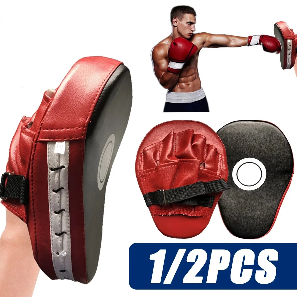 Curved Boxing Muay Thai Hand Target Sanda Training Thickened Earthquake-resistant Curved Baffle PU Leather 5-finger Hand Target