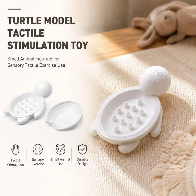 Turtle Model Tactile Stimulation Toy Small Animal Figurine For Sensory Tactile Exercise Use