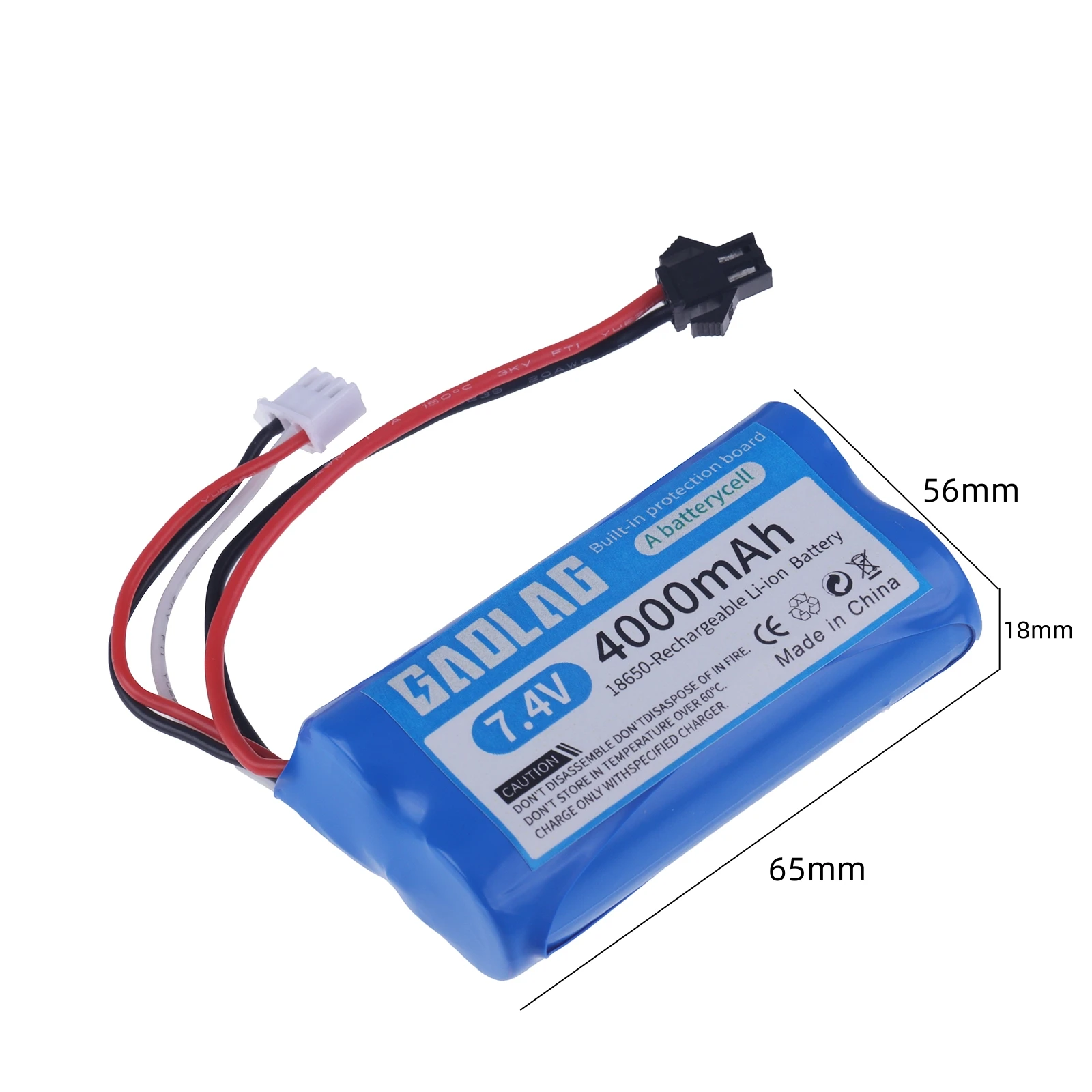 Li-ion 7.4V 4000mAh ชาร์จแบตเตอรี่ได้ sm/usb ชาร์จได้สำหรับ MN99S D90 U12A S033g Q1 H101 H103ขุดก่อสร้างไฟฟ้า RC