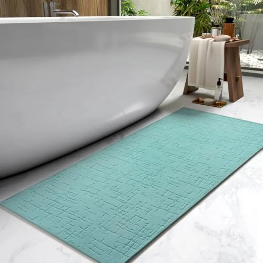 

Bath Mat-Absorbent Quick Dry Bathroom Floor Mats-Washable Rubber Backing Bath Mats for Bathroom Rugs Fit Under Door-Bath Rug fo