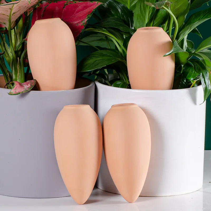 

‌Terracotta Ceramic Self Watering Planter Cone Shape Gradual Irrigation Pot for Indoor Plants Low Maintenance Gardening Tool‌