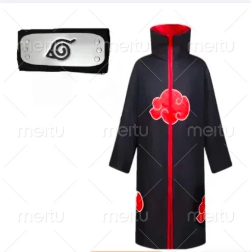 Аниме Хокаге Акацуки Косплей Костюм ниндзя Плащи с повязкой на голову Боль Учиха Итачи Саске Сассо Какuzu Comic Con Одежда