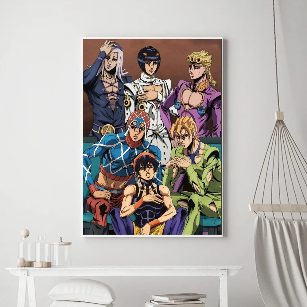 Anime JoJos Bizarre Adventure Poster Prints Poster Wall Painting Bedroom Living Room Wall Bar Restaurant Sticker Small