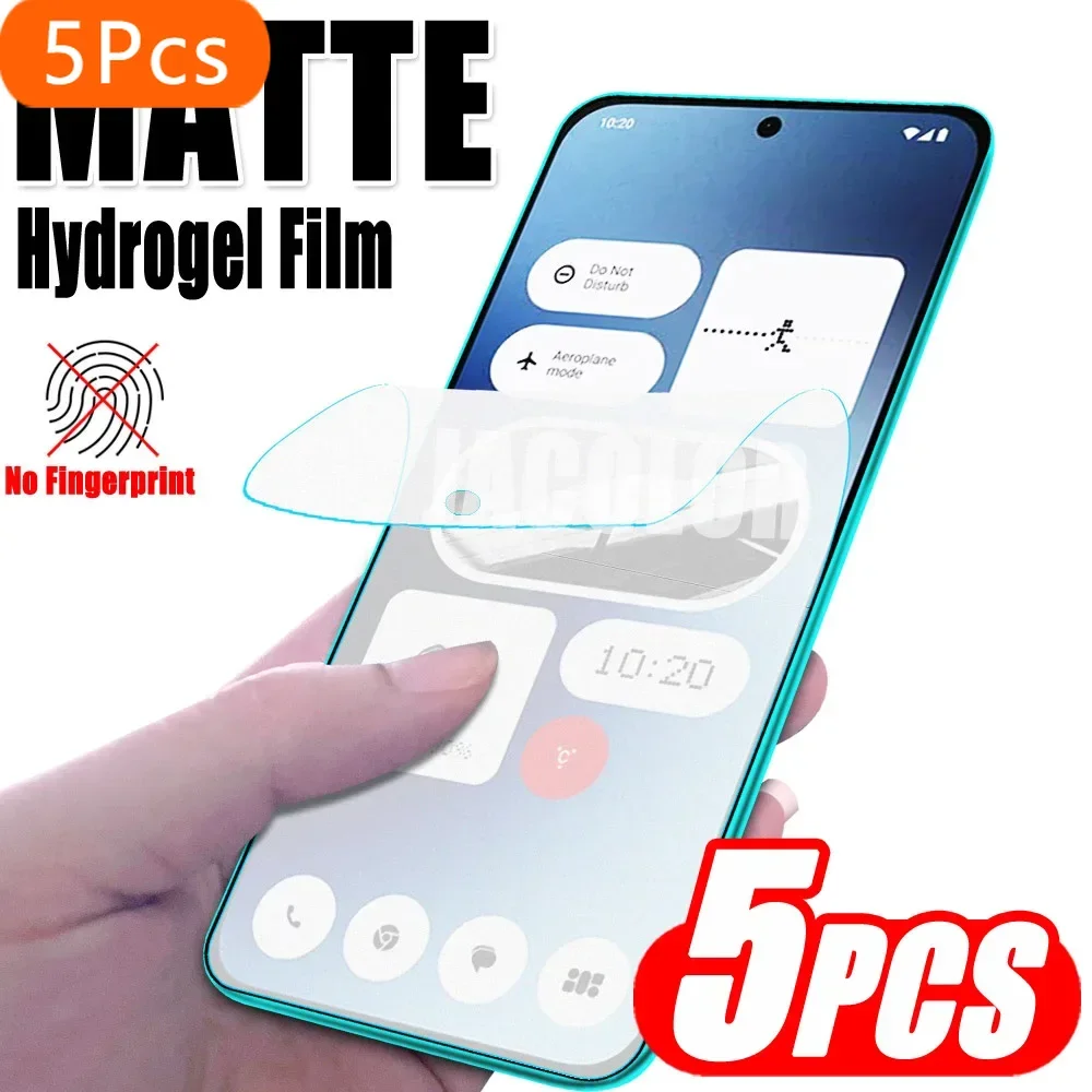 5PCS Matte schermbeschermfolie voor niets Telefoon (2a) (2) (1) Eén twee Anti-vingerafdruk Hydrogelbeschermer Zacht A142 A065 A063