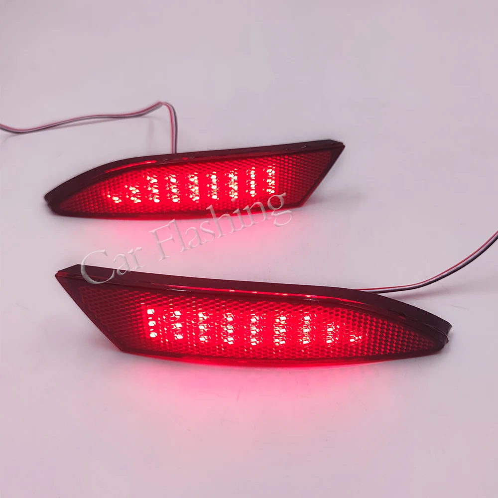 Car Flashing 1Set Auto LED Rear Bumper Reflector Light Braking Warning Lamp For Ford Focus 3 2011 2012 2013 2014 Sedan Hatchback