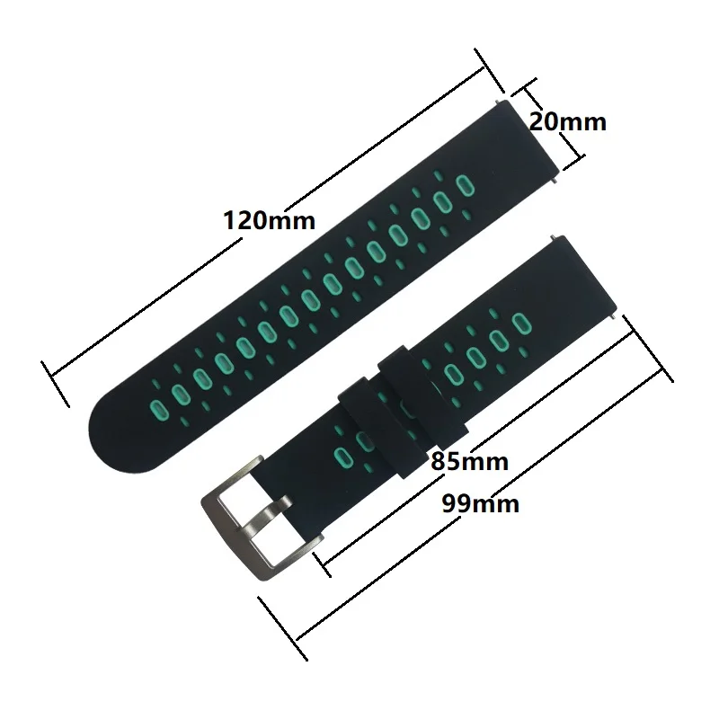 Bracelet de rechange en Silicone, 20mm, pour Xiaomi Amazfit GTS 3 2 Mini Bracelet de montre intelligente, pour Amazfit Bip S U Pro GTR 42mm