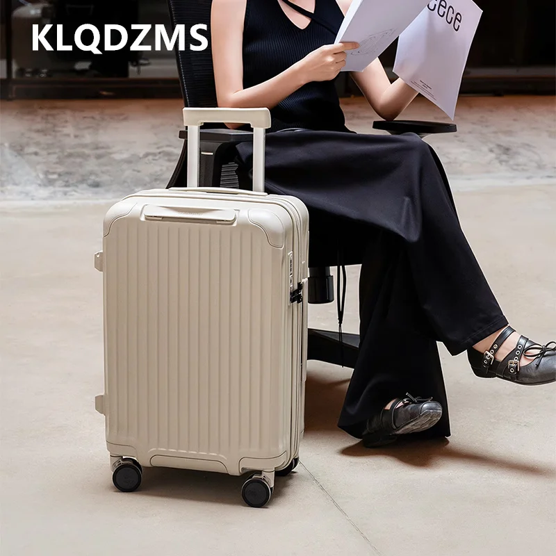 

KLQDZMS Чемодан 20 "24" 28 дюймов Высококачественный мужской чемодан на колесиках большой вместимости ABS + ПК Посадковая коробка Ручной дорожный чемодан