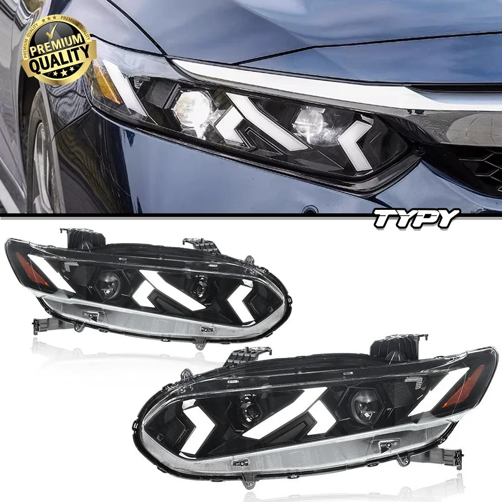 

Car For Honda Inspire Headlight 2018-2022 Upgrade Modified To New DRL Dynamic Turn Signal LED Headlight Auto Accessories