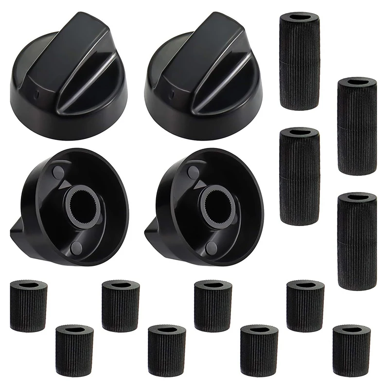 Hot 4Pcs Replacement Switc Knob Plastic Knob Gas Stove Control Knob General Range Oven Knob Cooker Hob Knob For Benchtop Burner