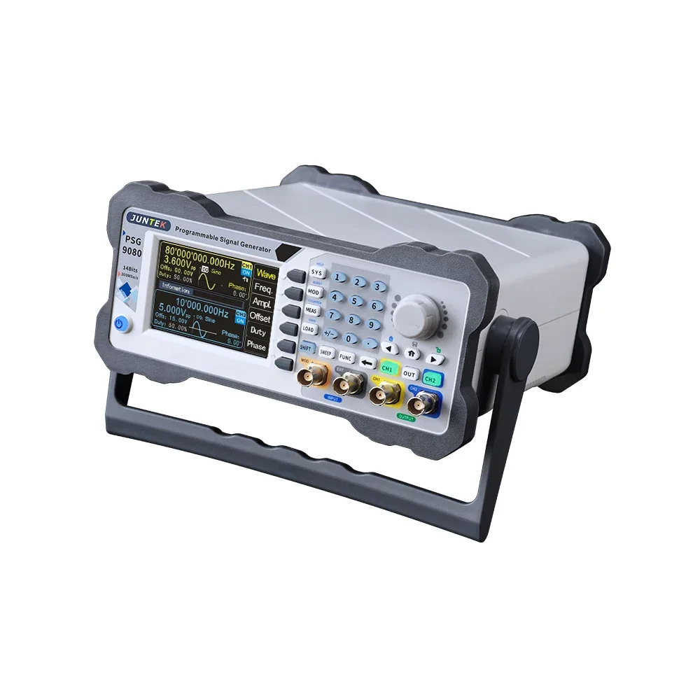 JUNTEK PSG9080 80M التحكم الرقمي القابل للبرمجة DDS ثنائي القناة الموجي التعسفي تردد متر وظيفة مولد إشارة