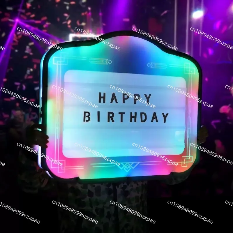 Luminous acrylic hand card out of wine atmosphere props movable card letter light sign