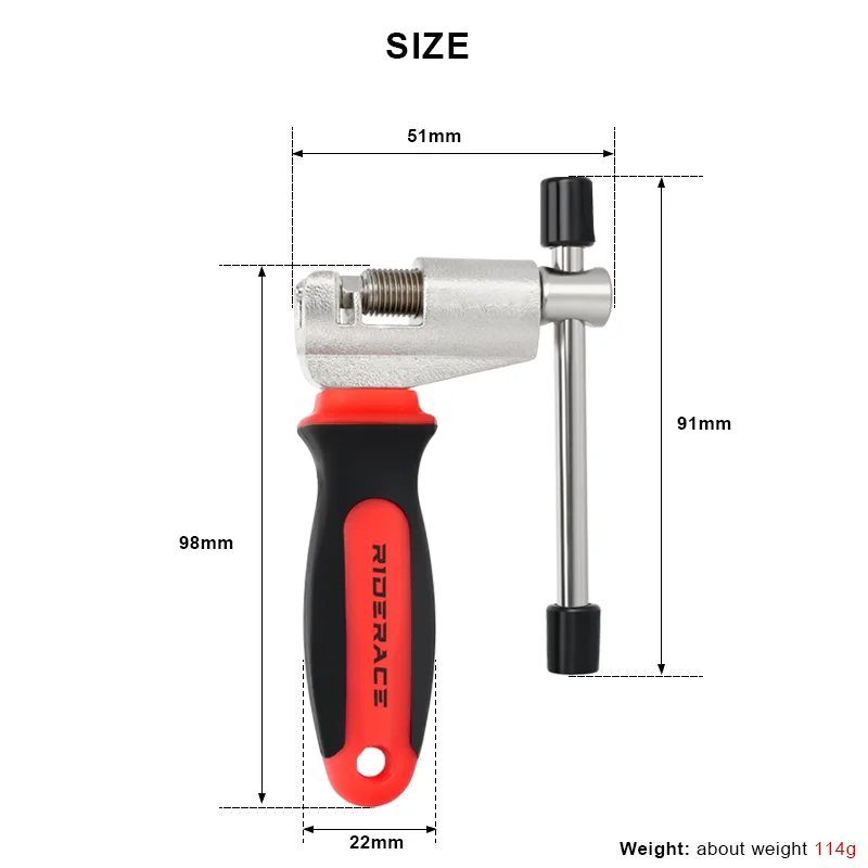 Removedor de pasadores de cadena de bicicleta con Pin de repuesto, herramienta de reparación de divisor de eslabones de bicicleta, Extractor de cadena de MTB, accesorios de dispositivo cortador