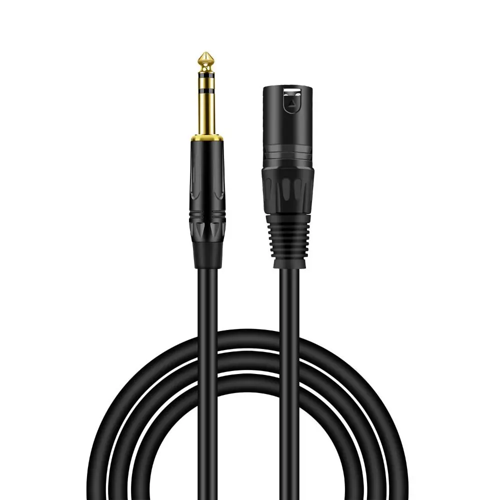 6.35 mm 1/4 Inch TRS Male to XLR Male Audio Stereo Mic Cable - 6.5 mm 1/4 Inch Male to XLR Male Balanced Speaker Mic Cable