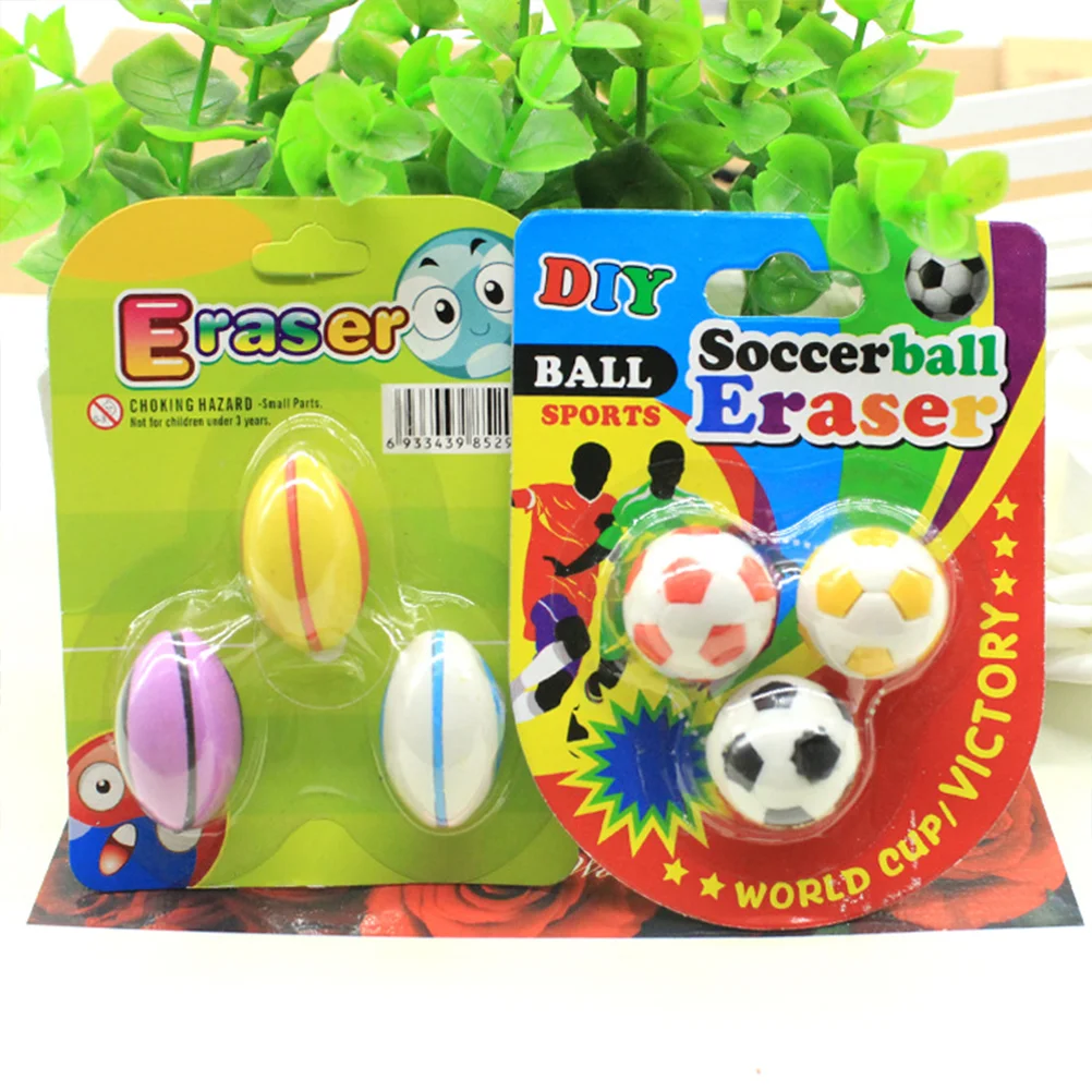 

24Pcs Small Football Styling Eraser Little Football Eraser Rubber Pencil Erasers Sets round eraser rubber eraser