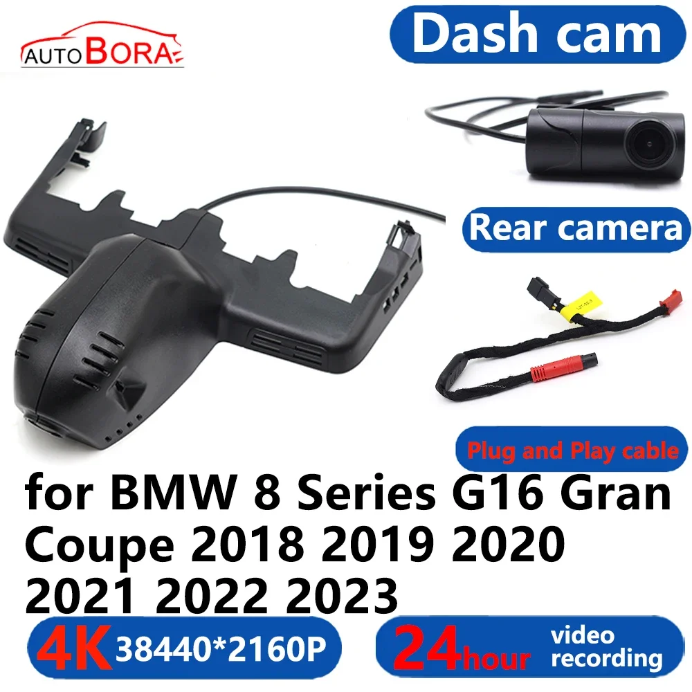 

AutoBora 4K Wifi 3840*2160 Car DVR Dash Cam Camera 24H Video Monitor for BMW 8 Series G16 Gran Coupe 2018 2019 2021 2022 2023