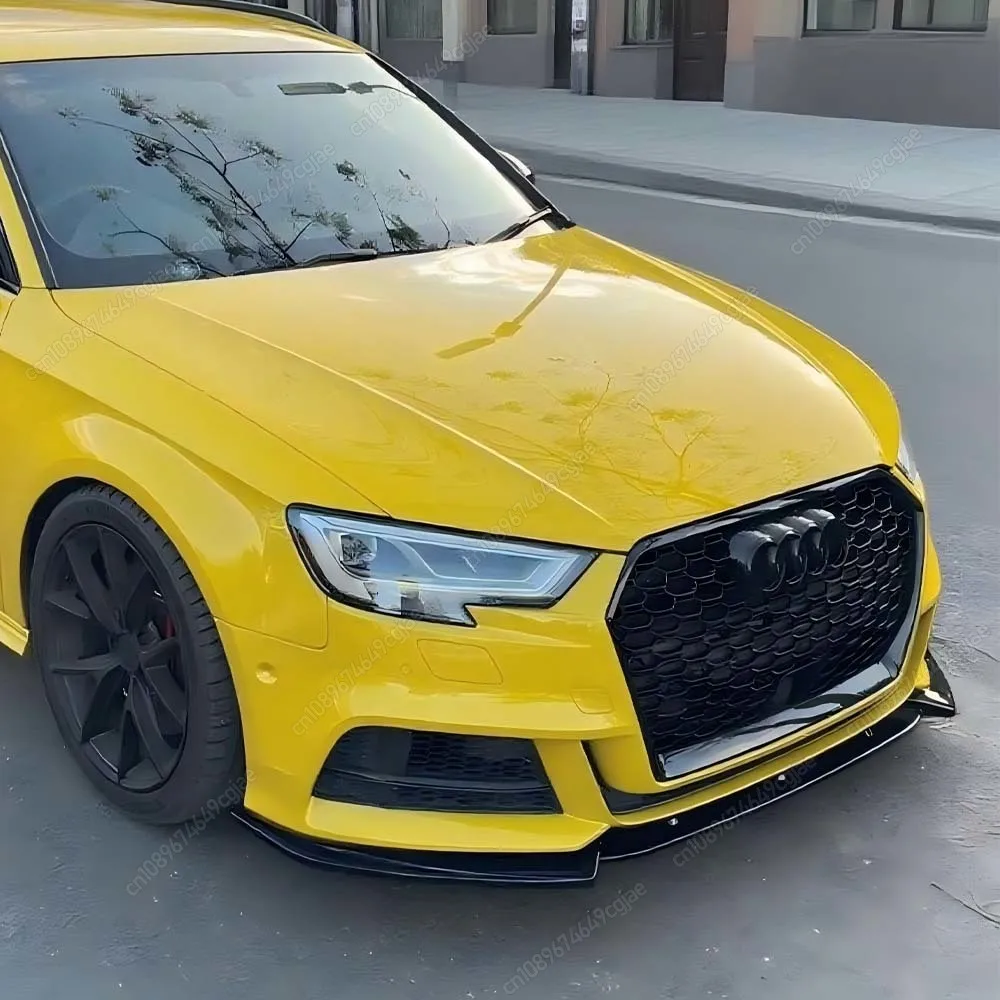 

Для Audi S3 A3 Sportback 8V FL S-line 2016–2020 ABS Черный тюнинг Автомобильный передний бампер Губный спойлер Сплиттер Диффузор 3 шт. Комплект кузова