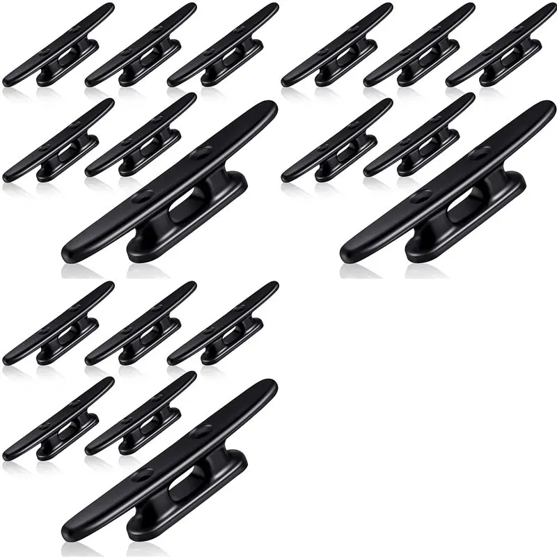 

18 шт. черных нейлоновых кнехтов для лодок, каяков и каноэ, 4 дюйма, для швартовки и аксессуаров для лодок