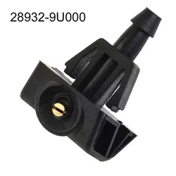 2pcs Windshield Washer Wiper Spray Nozzle Sprayer Jet 28932-9U000 Fit For Nissan Note 2006-2013 Black Car Windshield Washer