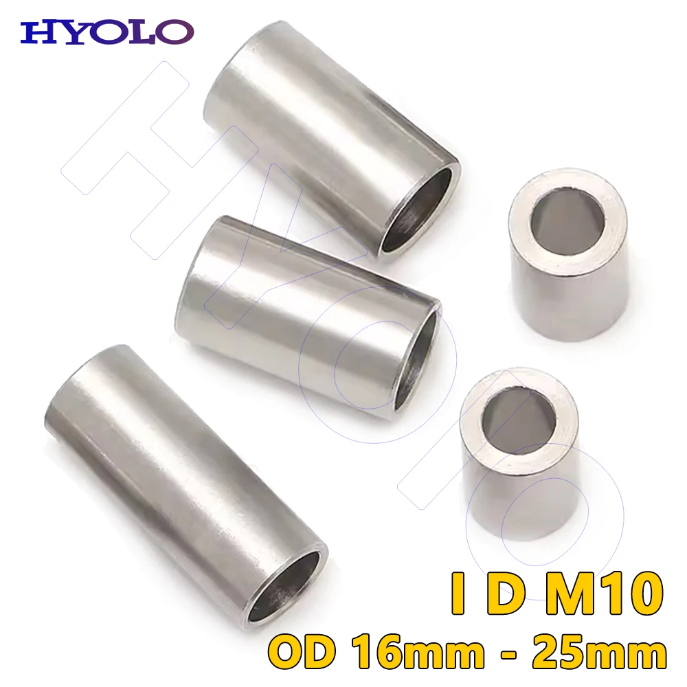 304 Stainless Steel Unthreaded Bushing Washer M10 Spacer Round Hollow Standoff Straight Through Column Gasket Sleeve