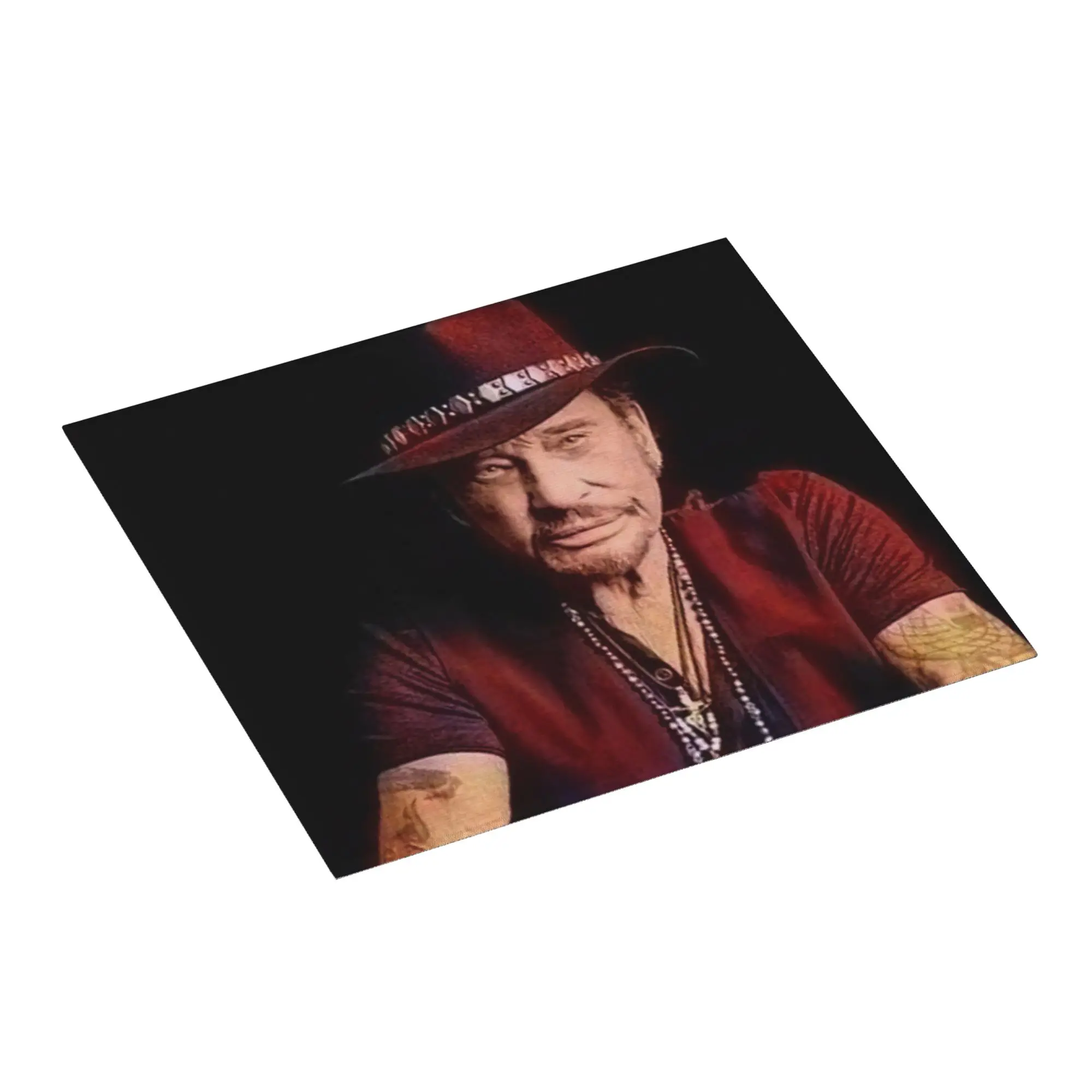 Johnny Hallyday Drying Mat For Kitchen Waterproof Non‑Slip Oil Proof Reusable French Rock Singer Countertop Protector Mat