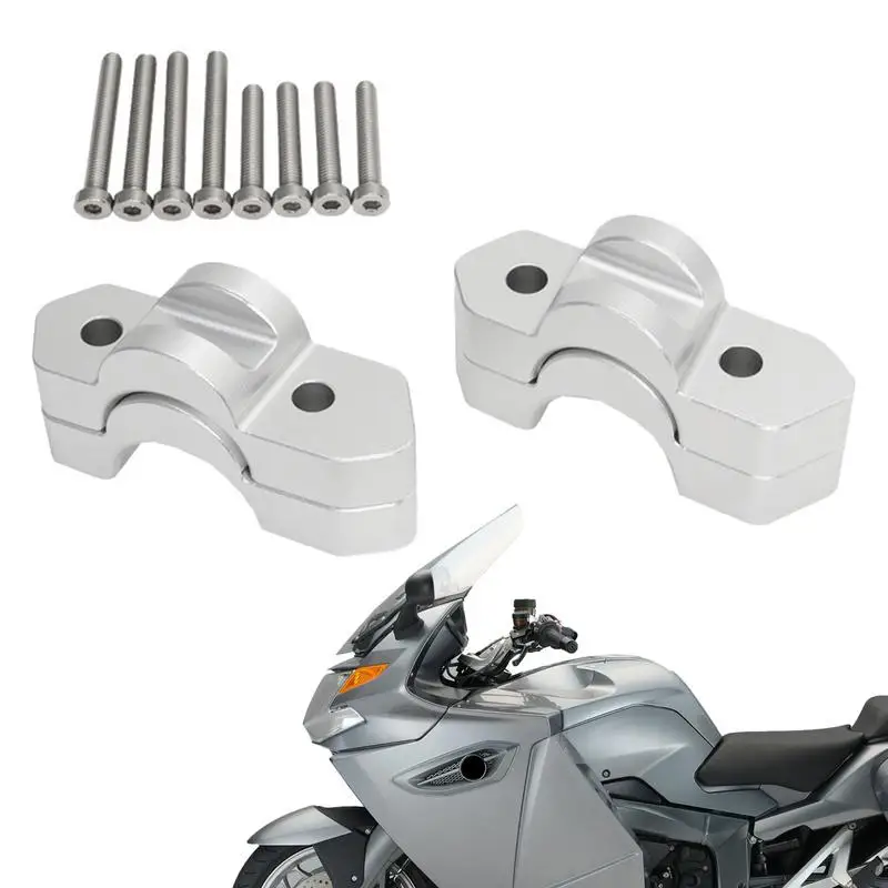 

500g Motorcycle Chrome Adjustable Scrambler PureRacer Clamp Lift Mount Aluminum Heightening Clamp Extension Adapter For Bicycle