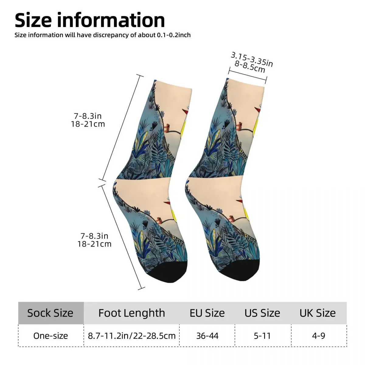 Mountain Hiker Bird At Sunrise Sock Printed Man Polyester