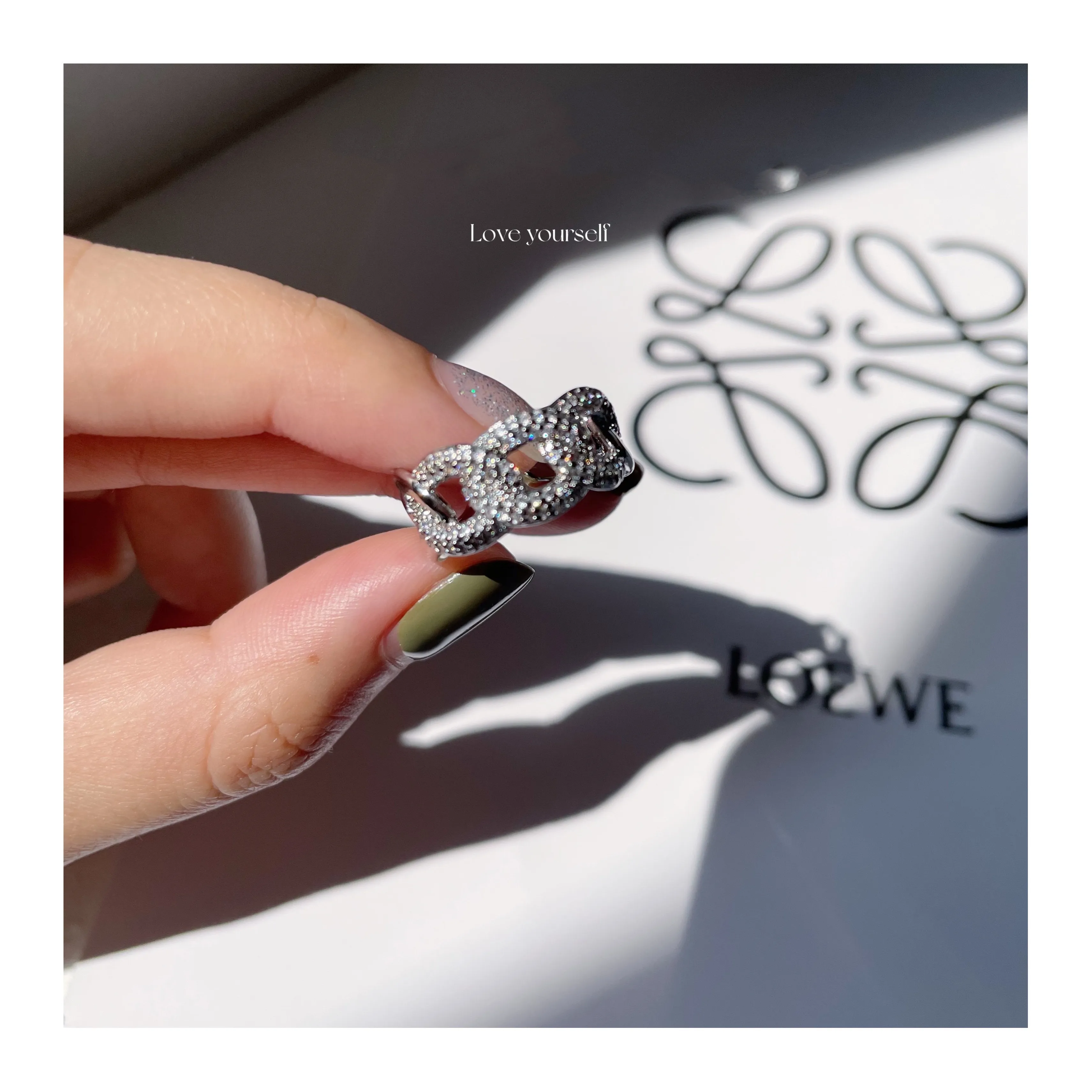 2022 Korean Wave Summer New Jung Kook JK Same Style Geometry Ring Chain  INS Trend KPOP Accessories Women\'s Jewelry Gifts