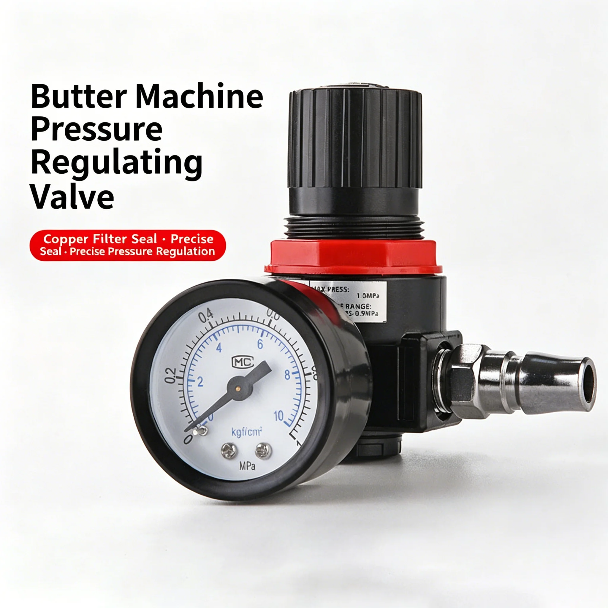 AR2000 AR3000 G1/4'' 6mm 8mm 10mm 12mmAir Control Compressor Pressure Relief Regulator Valve with Fitting