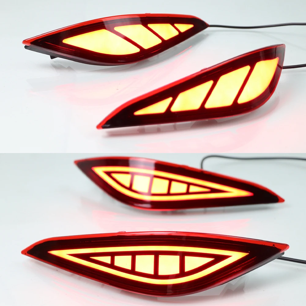 Nice 1 Pair LED Reflector Car Rear Fog Lamp Brake Light Rear Bumper Decoration Lamp For Toyota Rush 2018 2019 2020