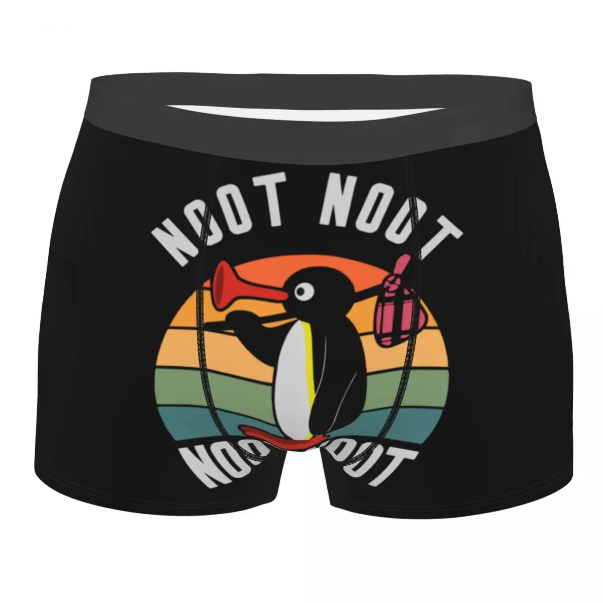 Custom Noot Pingu Noot Underwear Men Breathable Cartoon Boxer Briefs Shorts Panties Soft Underpants For Male