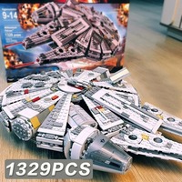 Kalein1381Pcs Millennium Ship Force Awakens Set Compatible Falcon Model Building Blocks Toys For Children Gift Kids 75375 75257