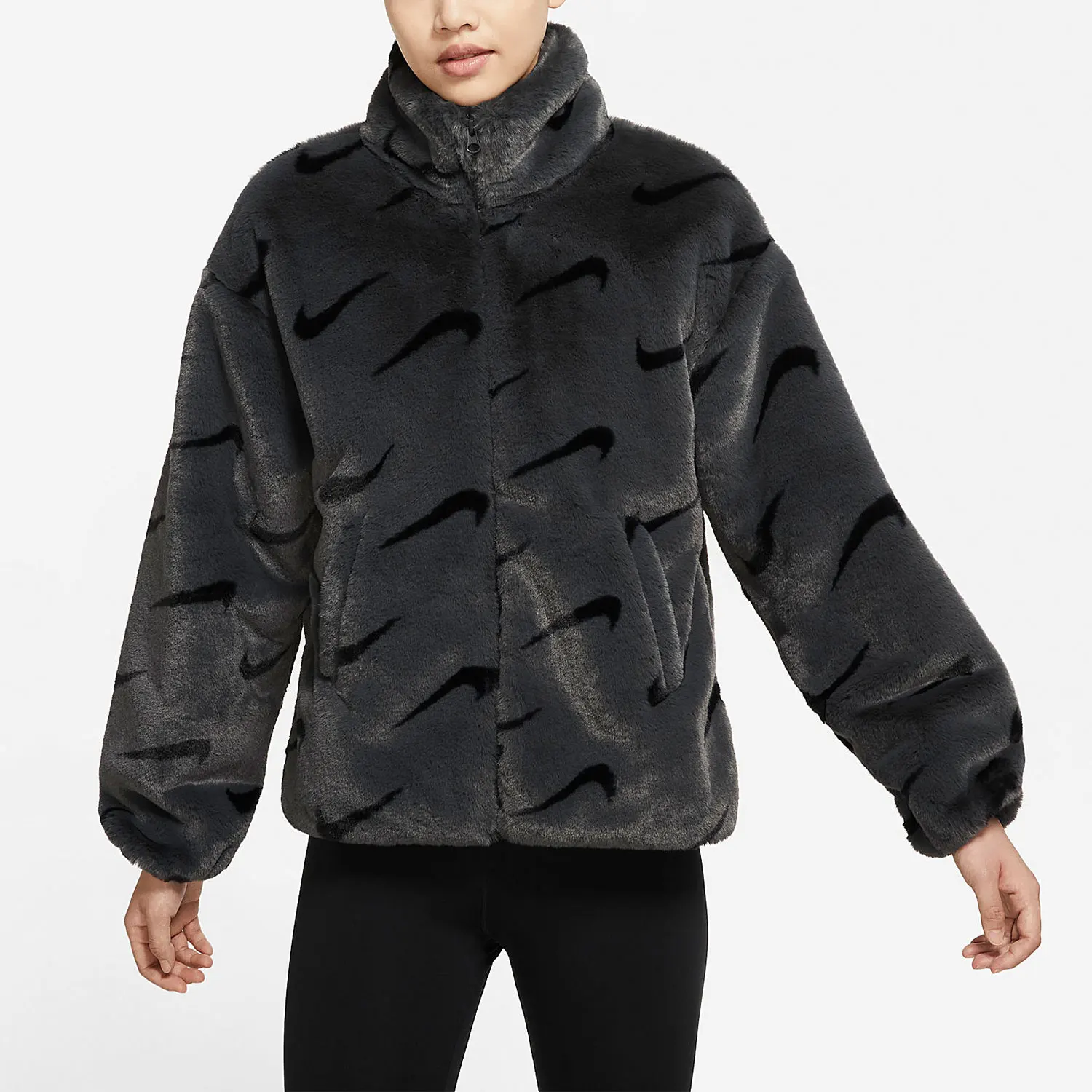 

Официальная женская теплая спортивная повседневная куртка Nike нового сезона с воротником-стойкой DQ6843