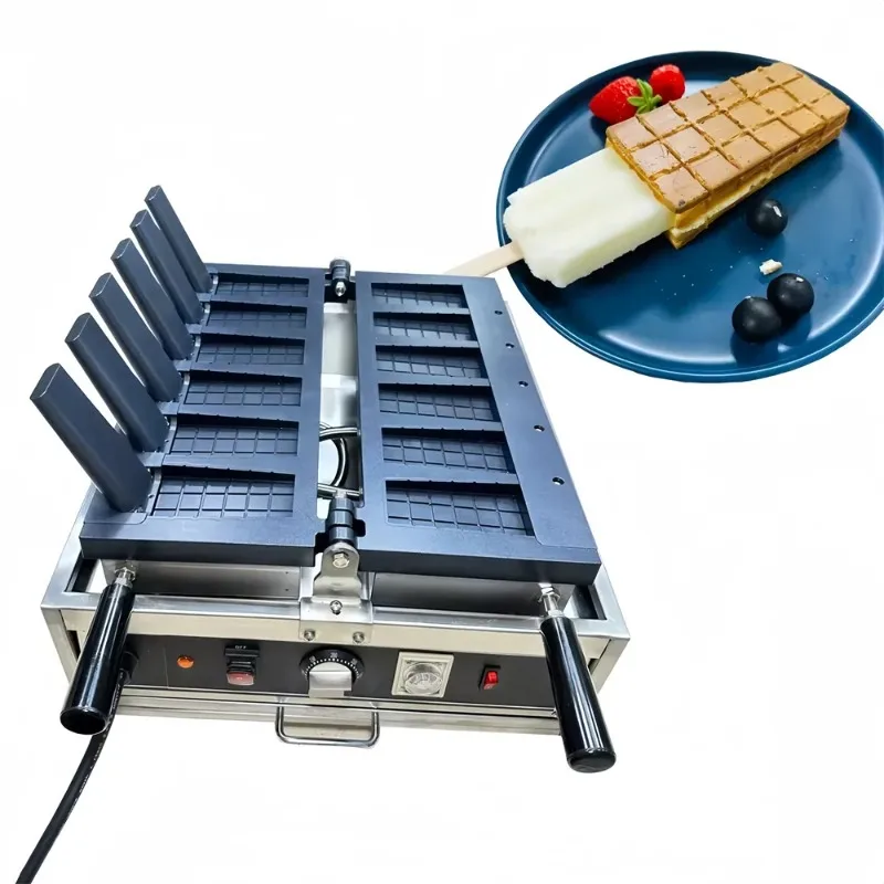

Commercial Use Popsicle Waffle Sleeve Plates Waffle on Stick for Ice Cream Shop Popsicle in Waffle Makers