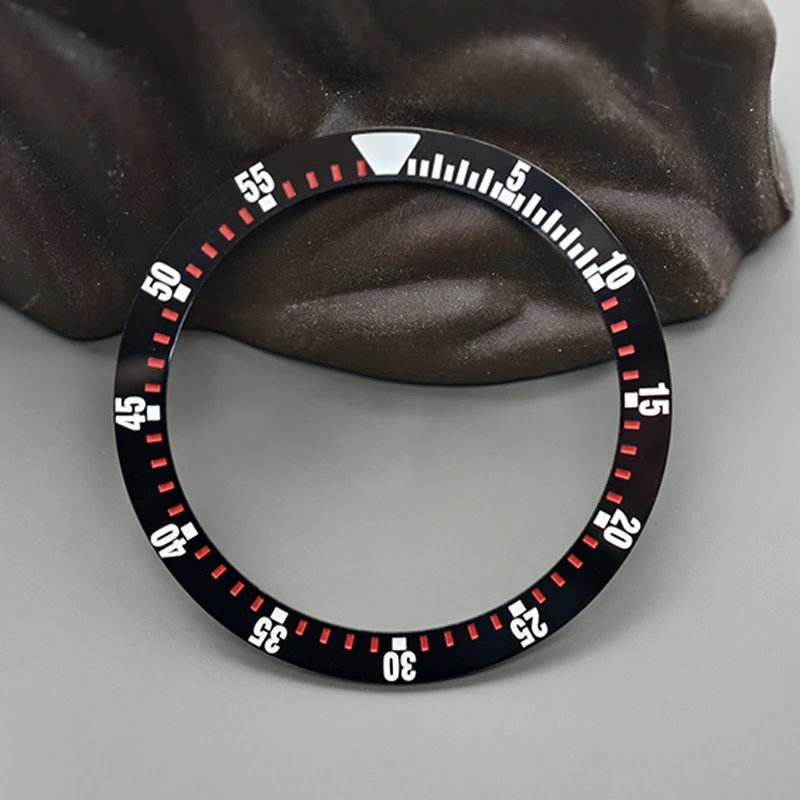 Mod 38mm Curved Ceramics Bezel Insert Ring Fits For SUB GMT SKX007 SKX009 Watch Case NH35 NH36 Movement Men Watch Refit Parts